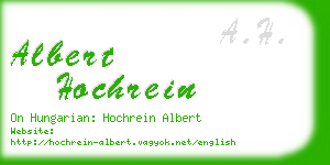 albert hochrein business card